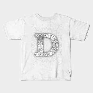 'D' intricate pattern Kids T-Shirt